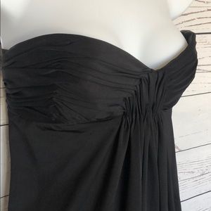 Sexy Lowcut Black Strapless Dress Sz M